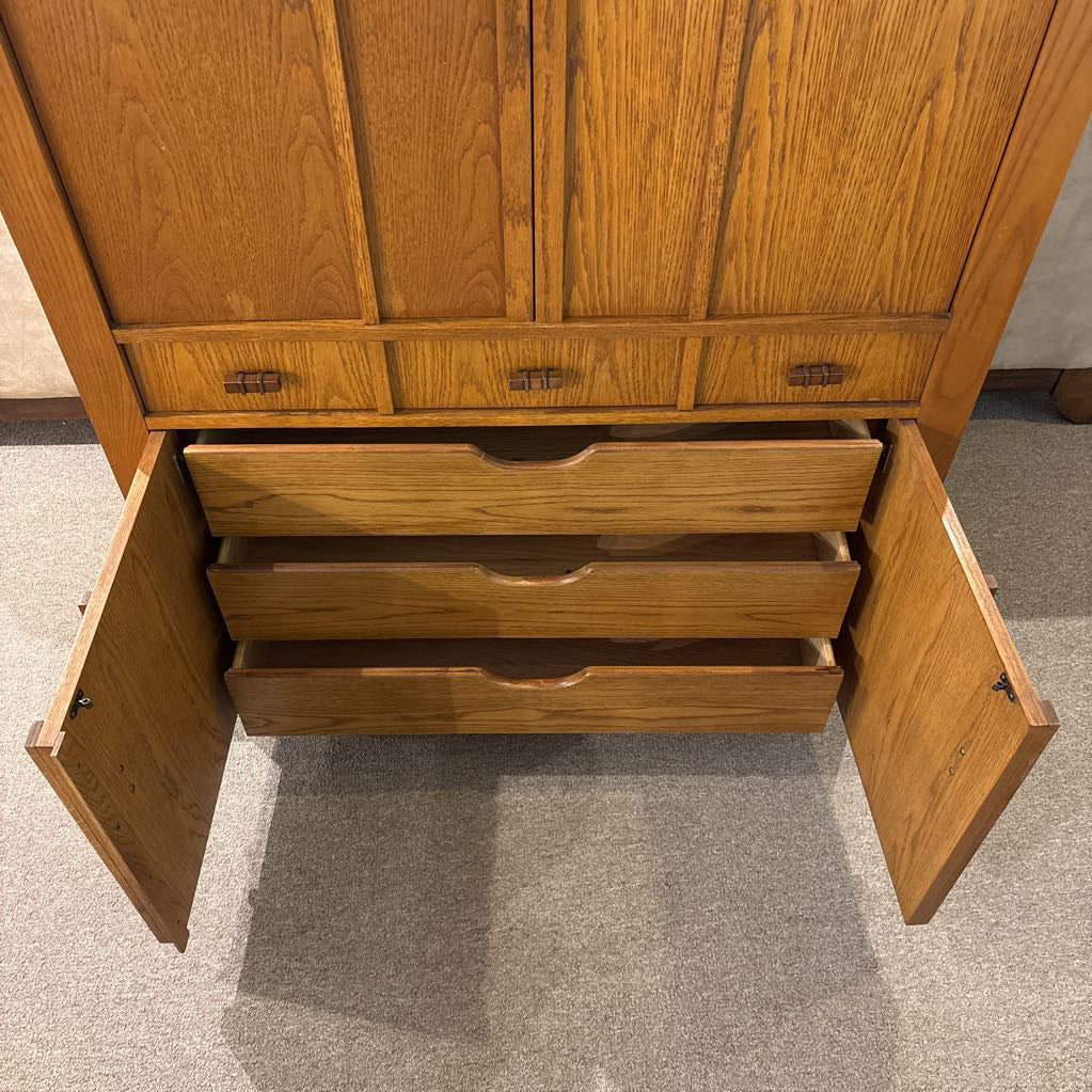 Mission Style Copper Hardware Armoir