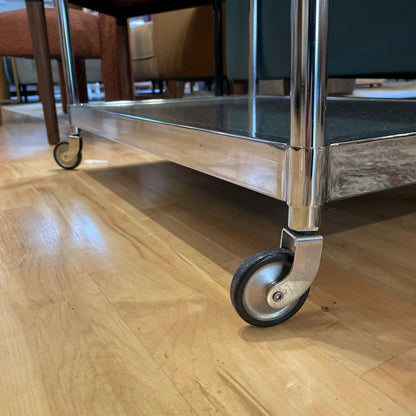 3 Tier Chrome Finish Bar Cart