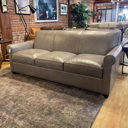 C&B Stone Leather 3 Seat Sofa