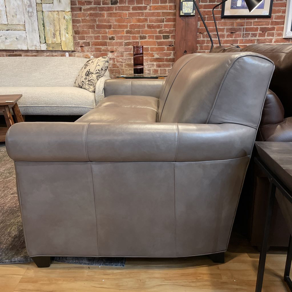 C&B Stone Leather 3 Seat Sofa