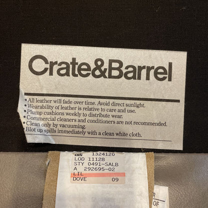 C&B Stone Leather 3 Seat Sofa