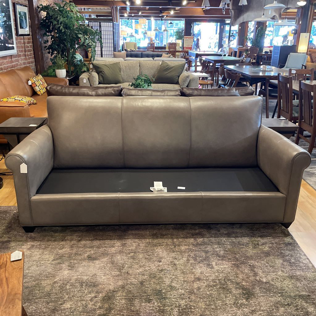 C&B Stone Leather 3 Seat Sofa