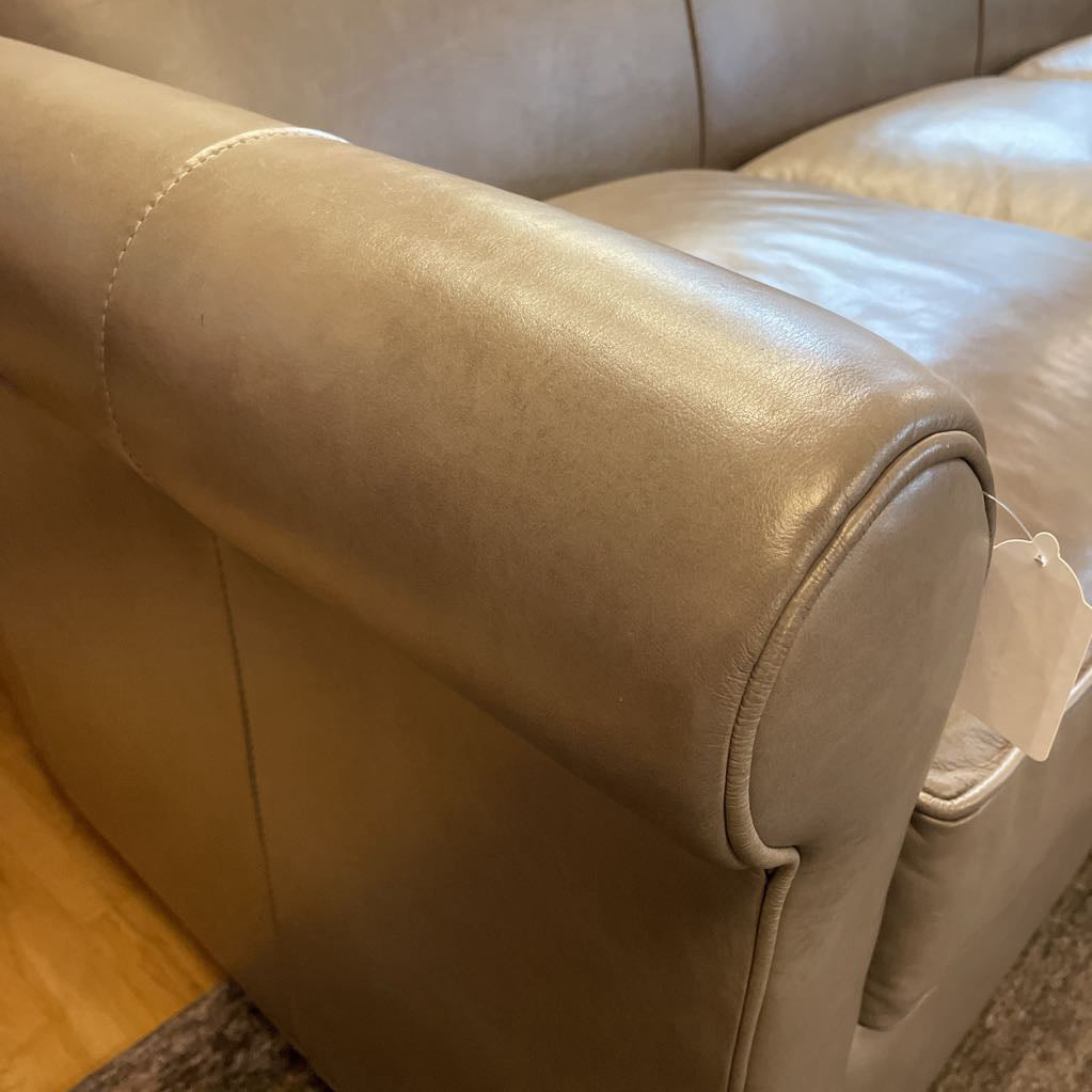 C&B Stone Leather 3 Seat Sofa