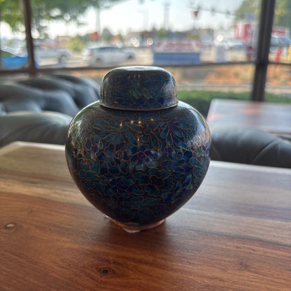 Blue Chinese Lidded Jar