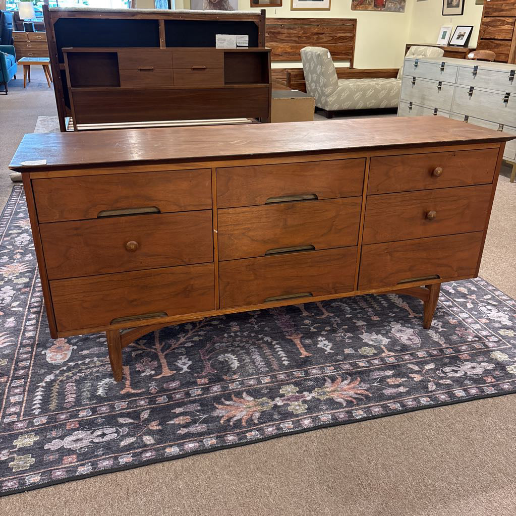 MC 9 Drawer Lowboy Dresser (AS IS)