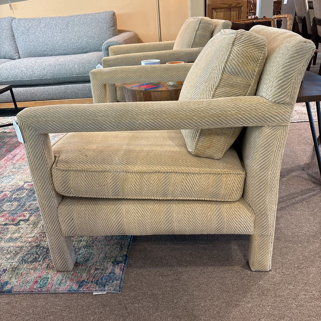Parson Style Cream Accent Chair (AS IS)