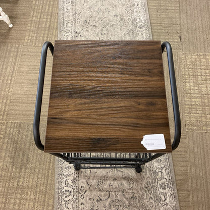 Black Wire Cart w/Laminate Top