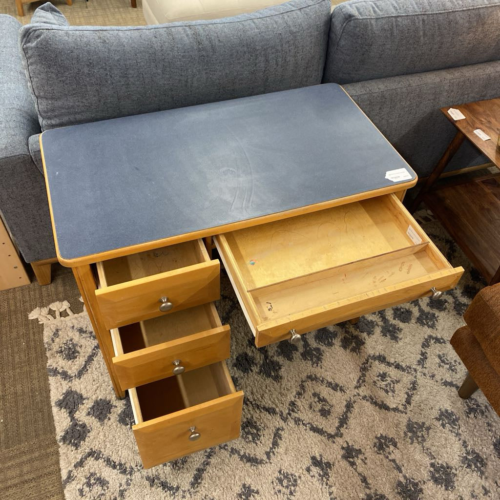 Small Blonde Laminate Top Desk