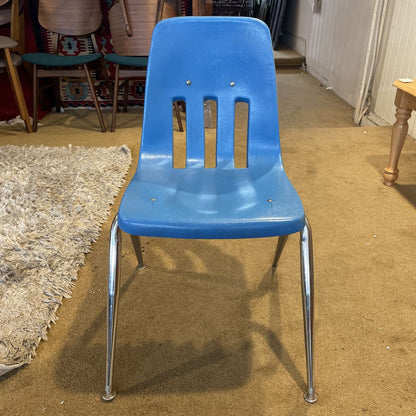 Vintage Blue School Chair