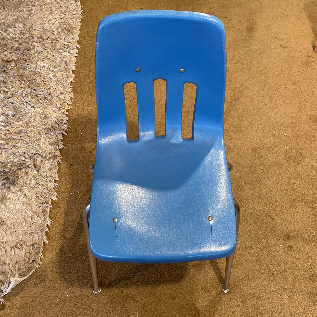 Vintage Blue School Chair