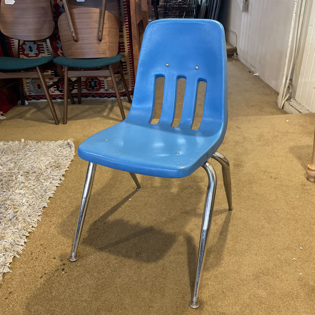 Vintage Blue School Chair