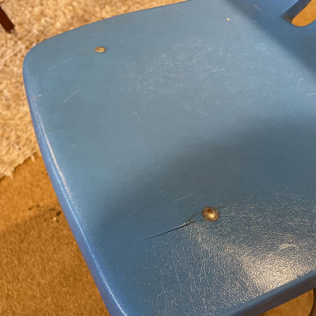 Vintage Blue School Chair