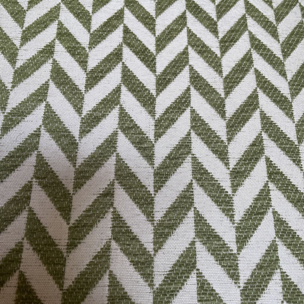 Green Zig Zag Cloth Low Square Stool