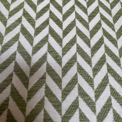 Green Zig Zag Cloth Low Square Stool