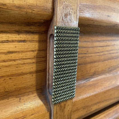 Oak 5 Drawer Vertical Handle Highboy Dresser