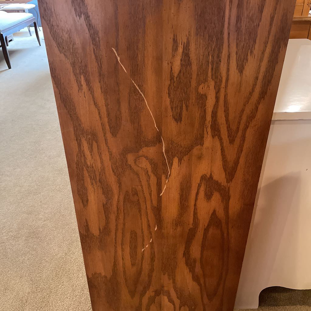 Oak 5 Drawer Vertical Handle Highboy Dresser