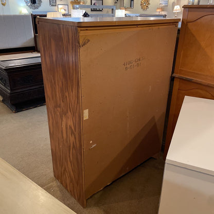 Oak 5 Drawer Vertical Handle Highboy Dresser