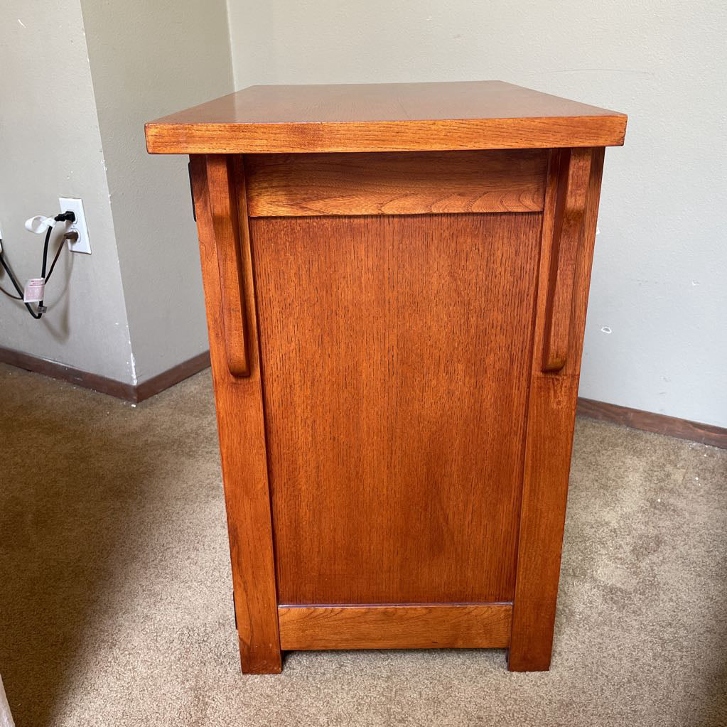 Craftsman Style 3 Drawer Nightstand w/ Pull Out