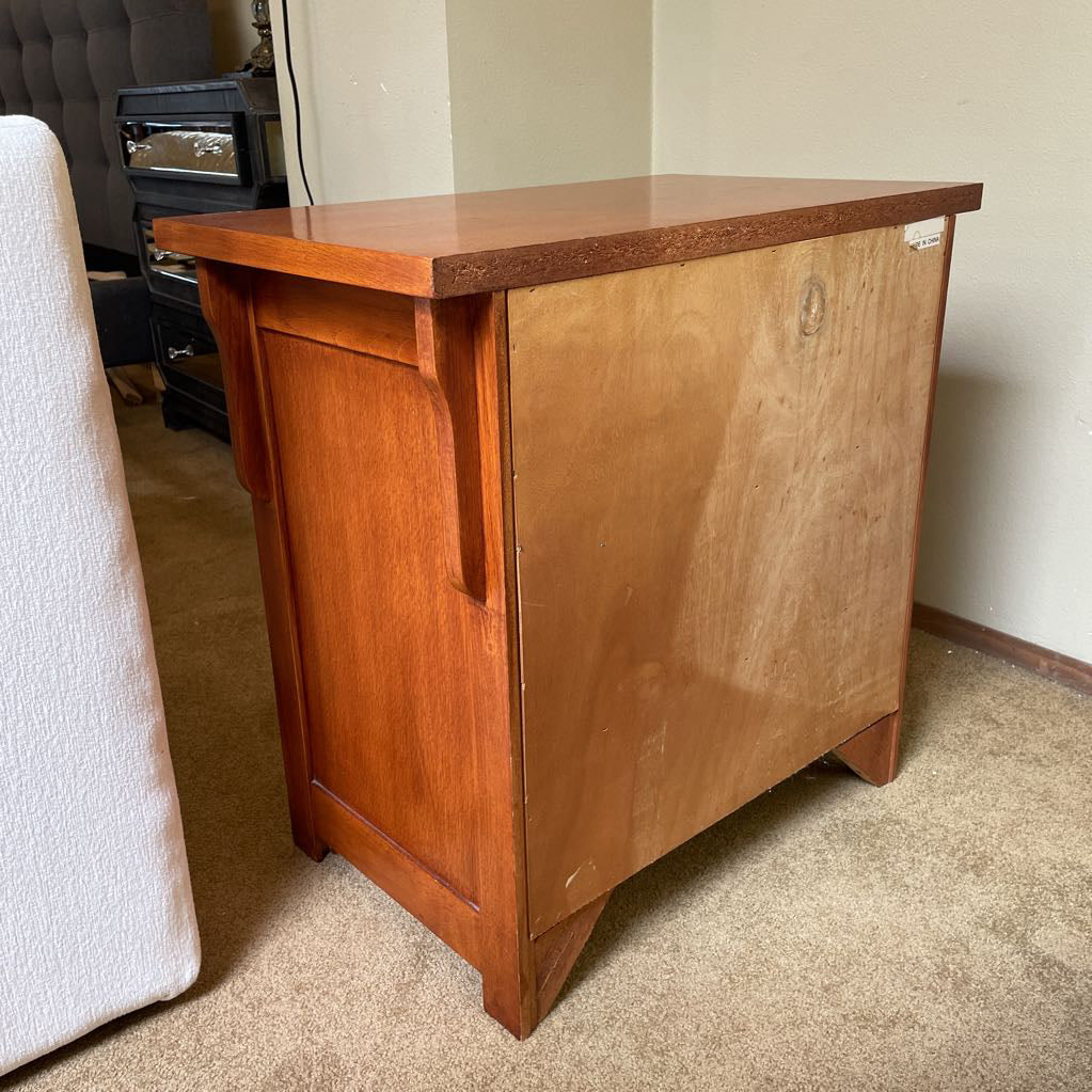 Craftsman Style 3 Drawer Nightstand w/ Pull Out