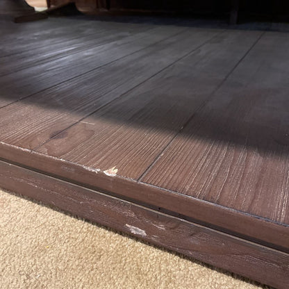 Large Dark Wood Rustic Farmhouse Coffee Table