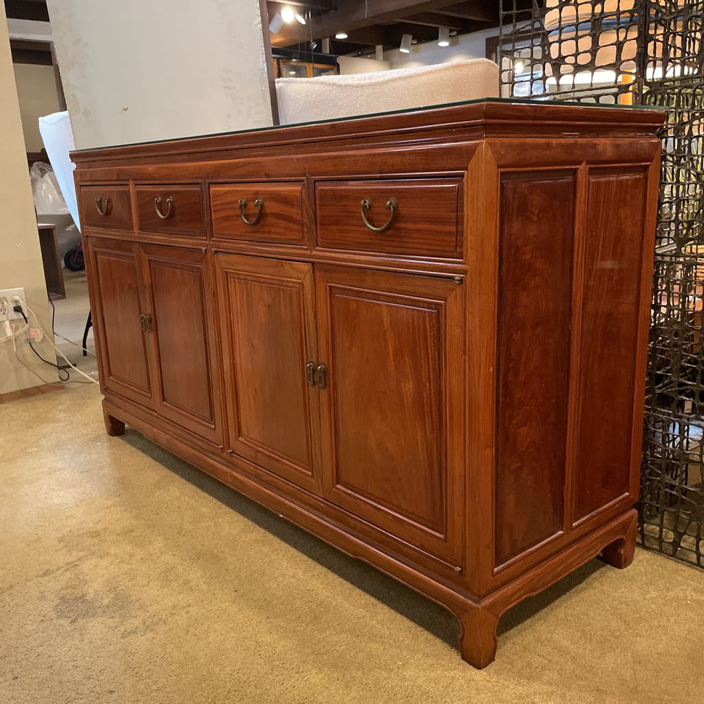 Chinoiserie Style 4 Door 4 Drawer Credenza