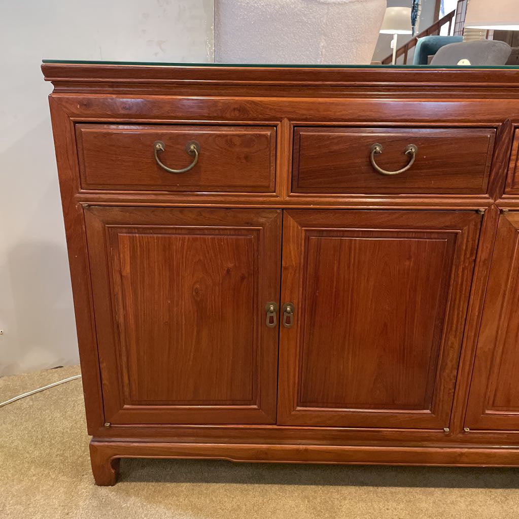 Chinoiserie Style 4 Door 4 Drawer Credenza