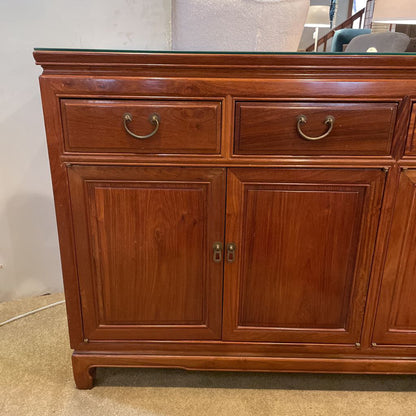 Chinoiserie Style 4 Door 4 Drawer Credenza