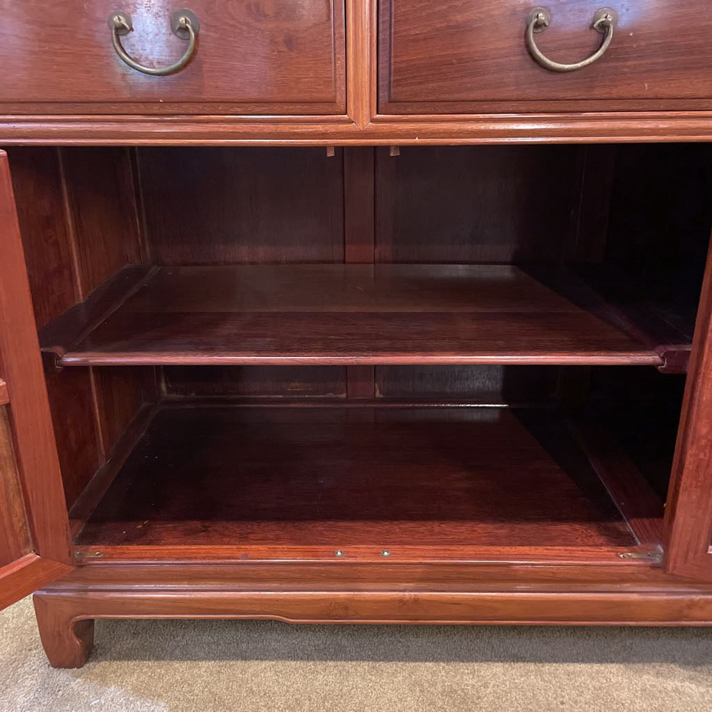 Chinoiserie Style 4 Door 4 Drawer Credenza