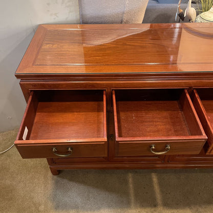 Chinoiserie Style 4 Door 4 Drawer Credenza