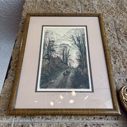 Lithograph House on Trail Print ART