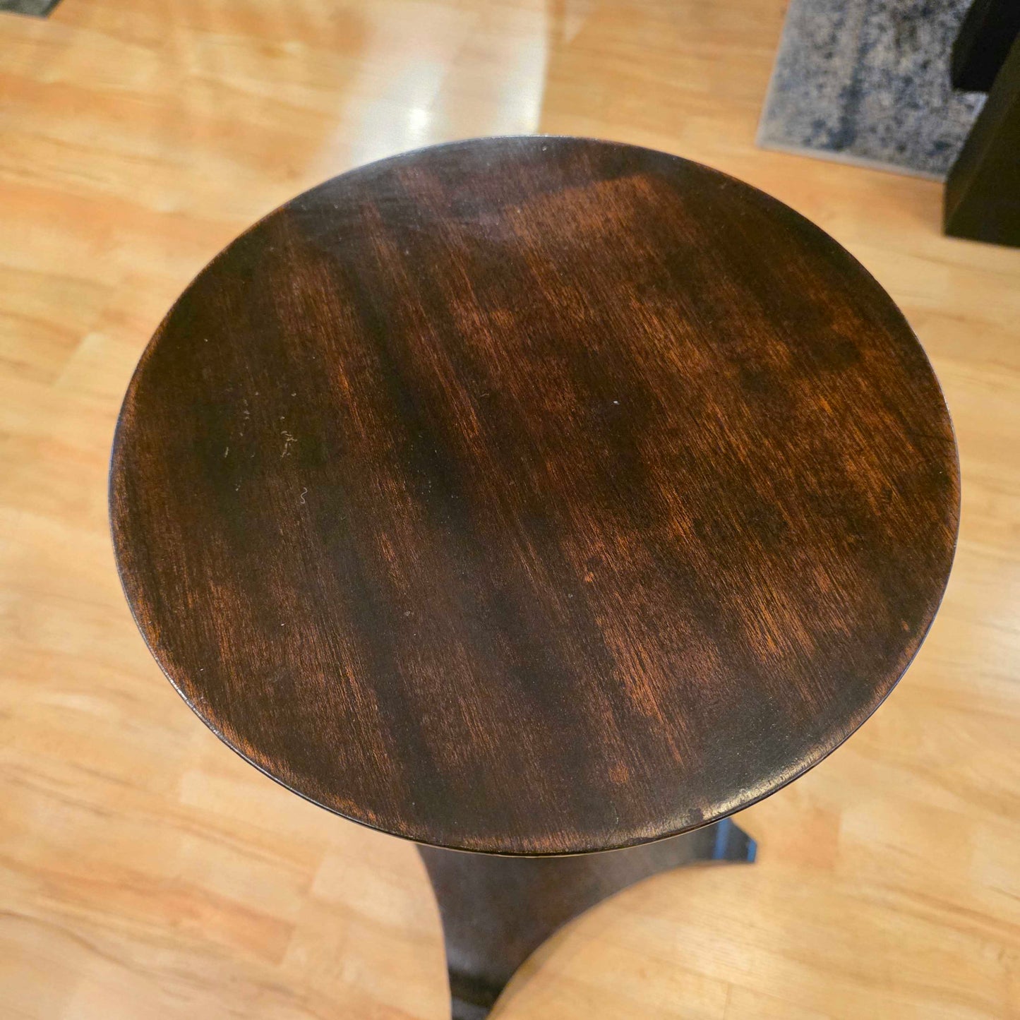 Round Mirror Top Pedestal Table