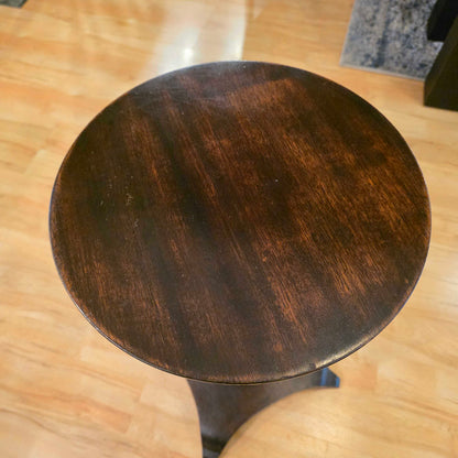 Round Mirror Top Pedestal Table