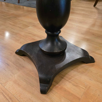 Round Mirror Top Pedestal Table