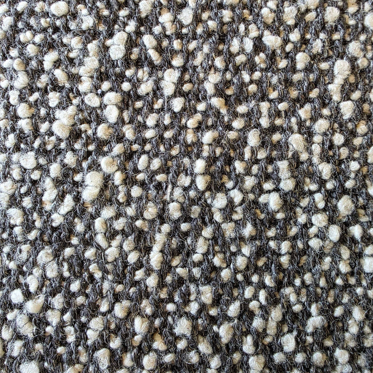 Couch Rollie Sloped Arm Grey + White Boucle Sofa U SOFAS