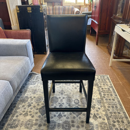 Black High Back Counter Stool