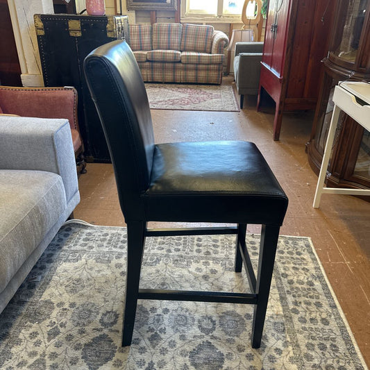 Black High Back Counter Stool