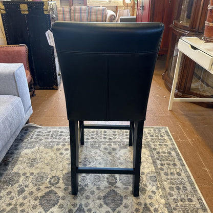 Black High Back Counter Stool