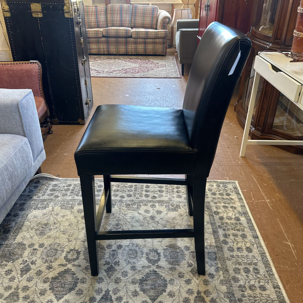 Black High Back Counter Stool