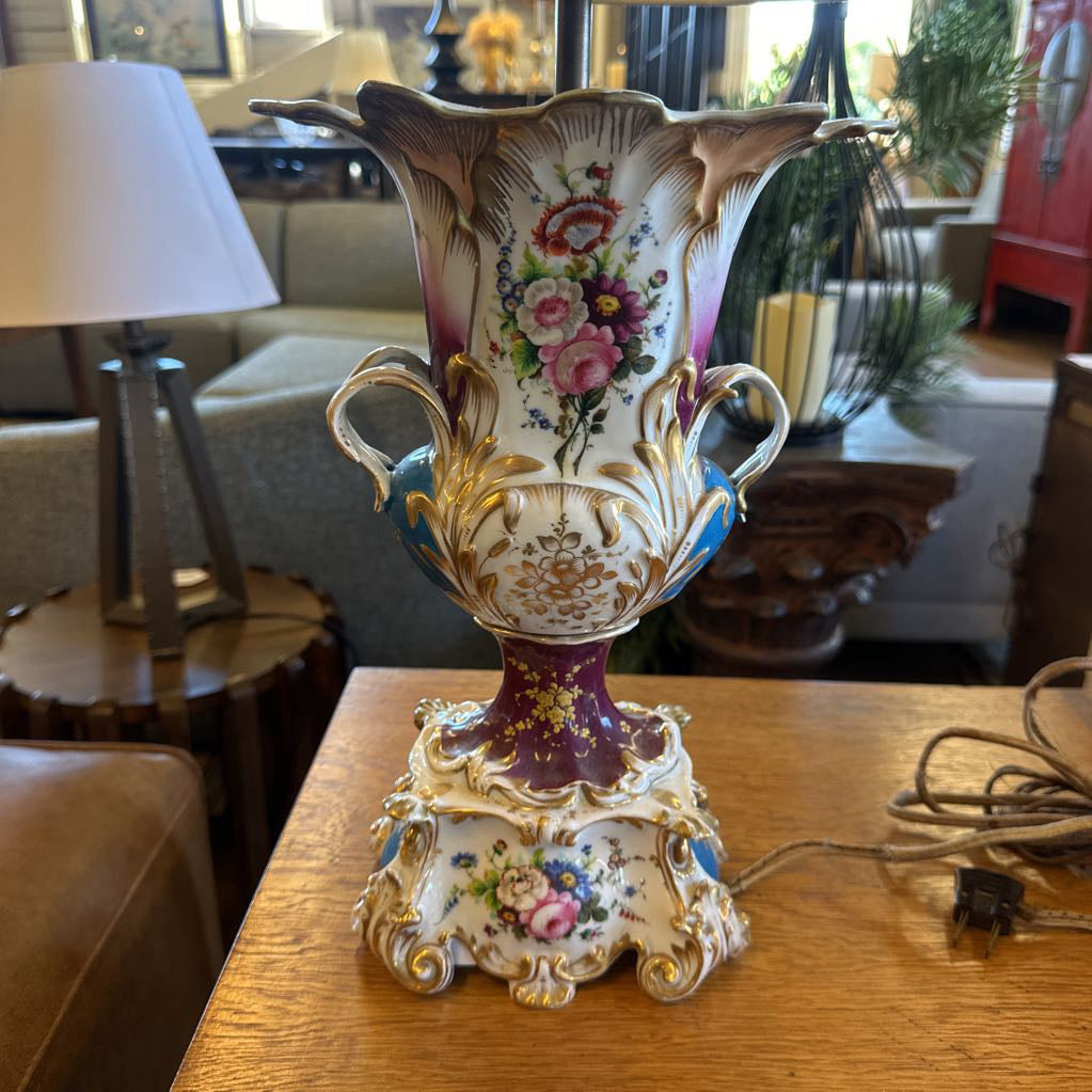Antique Ornate Gilded Table Lamp