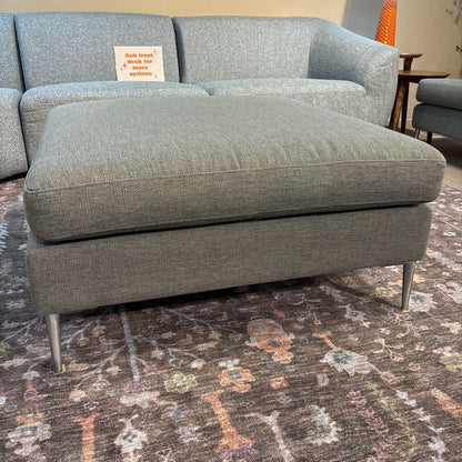 Article Down Stuffed Grey Ottoman