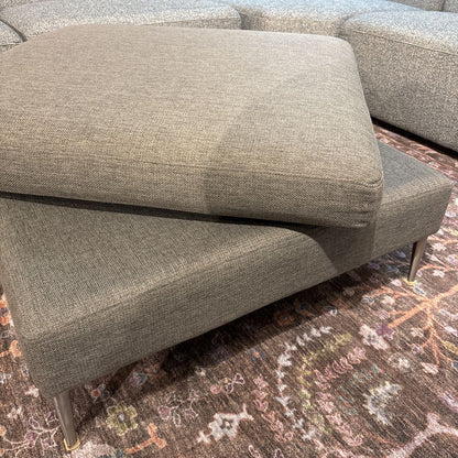 Article Down Stuffed Grey Ottoman