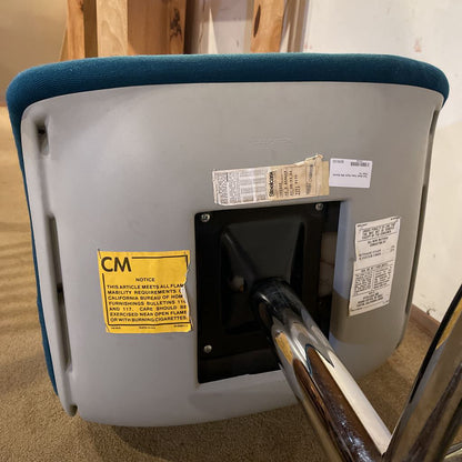 Teal Steel Case Style 454 Swivel Chair U ACCENT CHAIRS