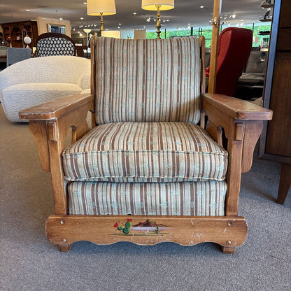 Vintage Wood Frame Ranch Style Accent Chair U ACCENT CHAIRS