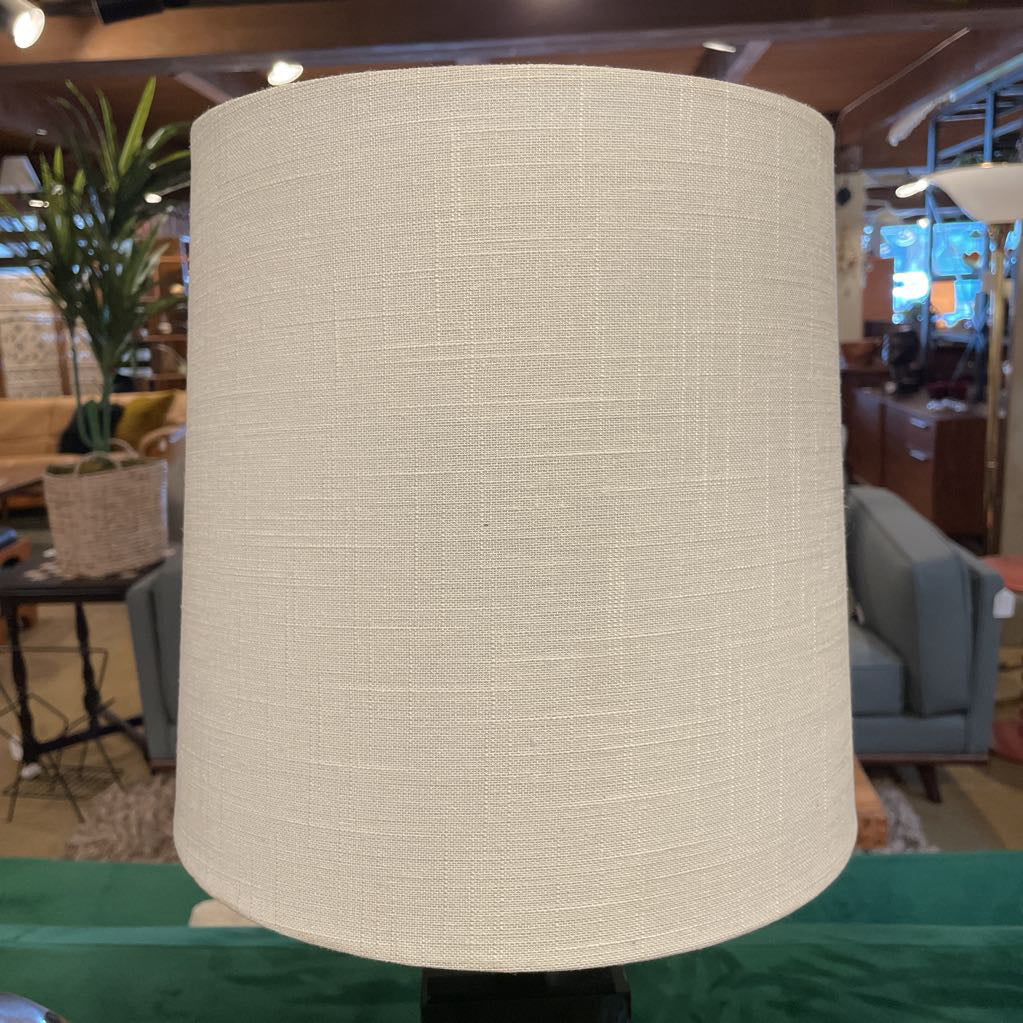Black Glass Stacked Squares Base Table Lamp