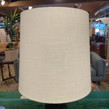 Black Glass Stacked Squares Base Table Lamp