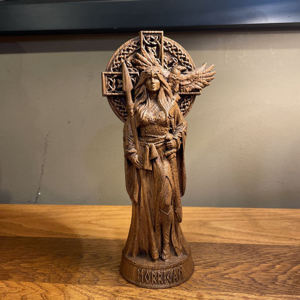 Morrigan Wiccan Carved Image UNIQUE FINDS
