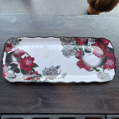 Skull & Roses Plastic Tray