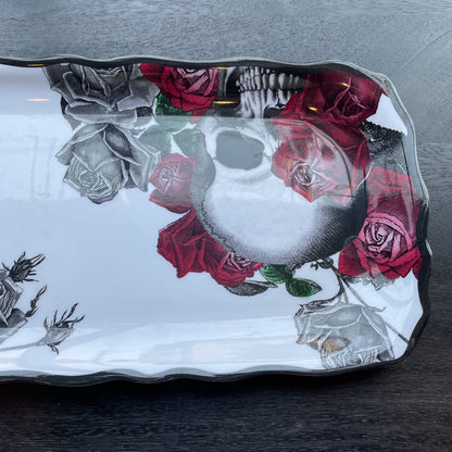 Skull & Roses Plastic Tray