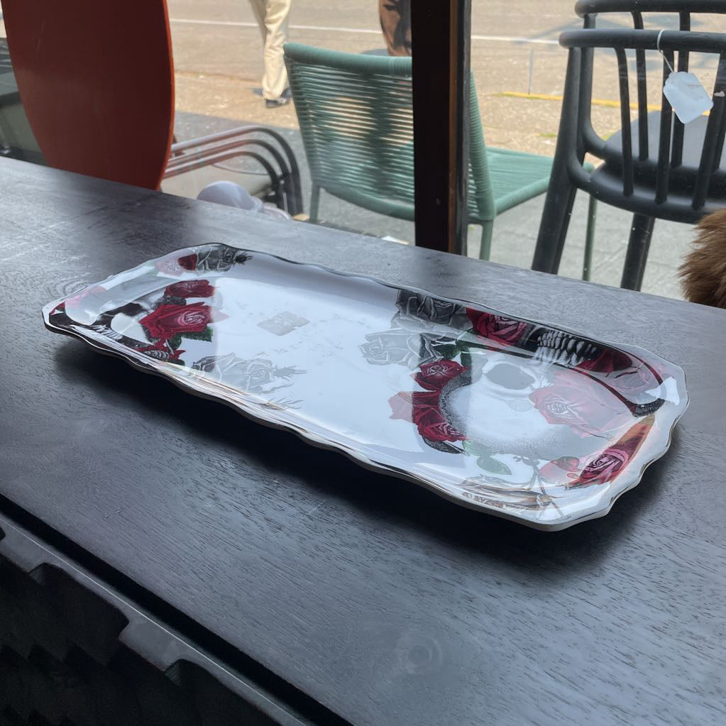 Skull & Roses Plastic Tray