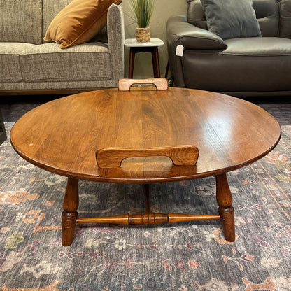 Oak Round Butlers Coffee Table
